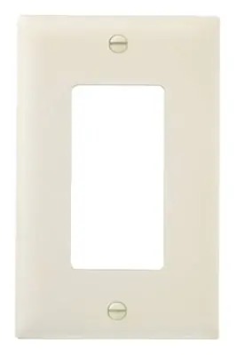 TRUE VALUE TP26LACP10 Wall Plate, Decorator Opening, Almond Nylon, Pack of 10