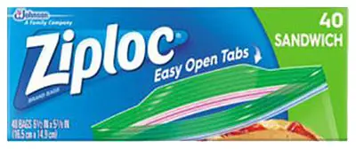 True Value 71139 Ziploc Sandwich Bags 40-Ct.