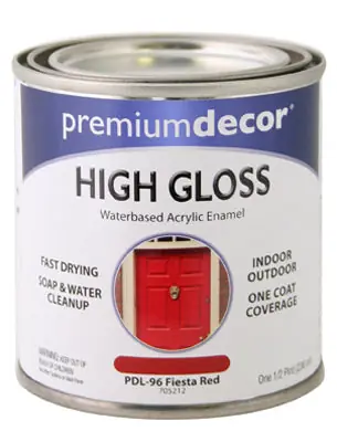 True Value PDL96-HP Premium Decor Fiesta Red Gloss Enamel Paint, 1/2-Pt.