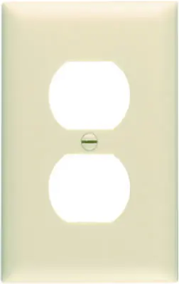 True Value TP8ICC100 Wall Plate, Duplex Outlet, Ivory Nylon