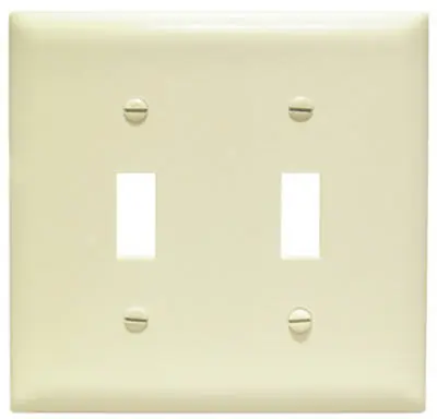 True Value TP2ICC30 Pass & Seymour - Legrand Ivory 2-Toggle Nylon Wall Plate
