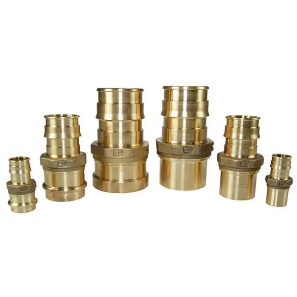 Uponor LFP4501313 ProPEX LF Brass Copper Press Fitting Adapter, 1-1/4 in PEX x 1-1/4 in Copper, 250 psi
