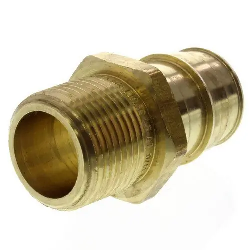 Uponor Wirsbo LF4521075 ProPEX 1 inch x 3/4 inch Brass Male Adapter, PEX Barb x MIP