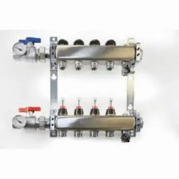 Uponor A2700202 Manifold Assembly With Flow Meter (1 Stainless Steel 2-Loop)