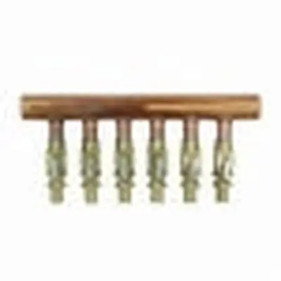 Uponor LF2500400 1 In. Copper Manifold With LF Brass 1/2 In. ProPEX Ball Valve, 4 Outlets