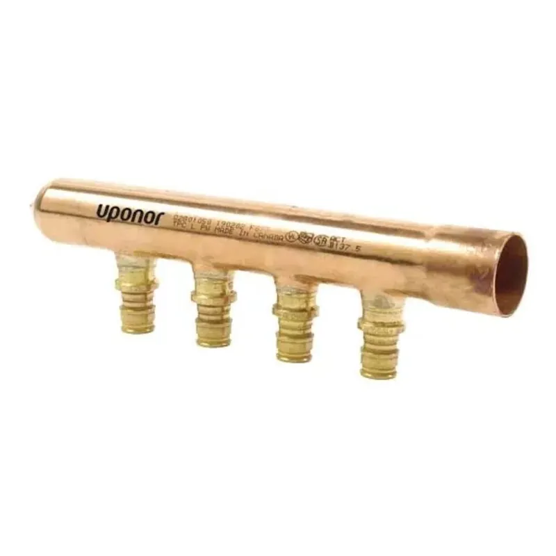 Uponor LF2801050 Manifold with ProPEX 1 Inch Copper/Lead Free Brass 4 Outlet 1/2 Inch Branch