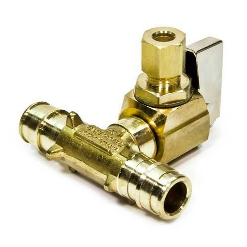 Uponor LF4455050 ProPEX 1/2 x 1/2 x 1/4 in Brass PEX Expansion x Compression Ice Maker Tee