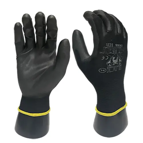 Black Mamba Gloves NC-110 Nylon/Nitrile Material Handling Gloves Black M Size