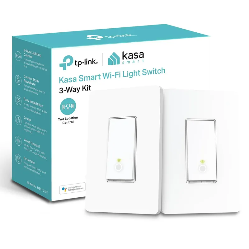 Kasa Smart HS210KIT Kasa Smart Wi-Fi Light Switch Kit, 3-Way
