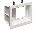 Arlington Industries TVBU507 TV Box Recessed Outlet Wall Plate Kit, 3-Gang, White