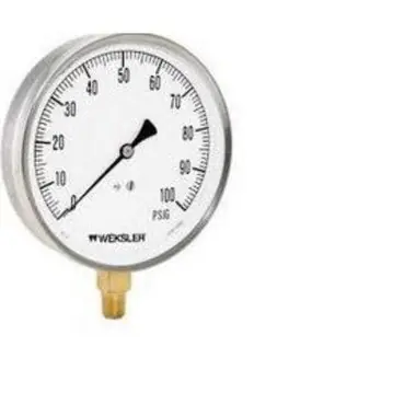 Ashcroft EA14C Pressure Gauge Weksler 100PSI 4-1/2 Diameter 1/4 NPT Bottom Bourdon Tube Stem Mount