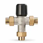 Resideo AM100R-US-1/U Mixing Valve 150 PSI 1/2 Inch Brass Union Sweat
