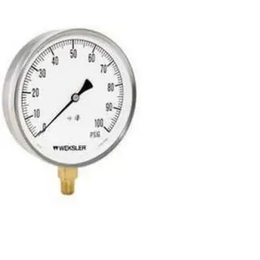 Ashcroft EA14F Pressure Gauge Weksler 300PSI 4-1/2 Diameter 1/4 NPT Bottom Bourdon Tube Stem Mount