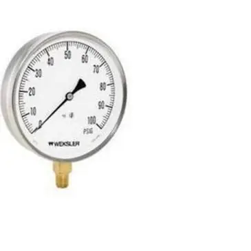Ashcroft EA14D Pressure Gauge Weksler 160PSI 4-1/2 Diameter 1/4 NPT Bottom Bourdon Tube Stem Mount
