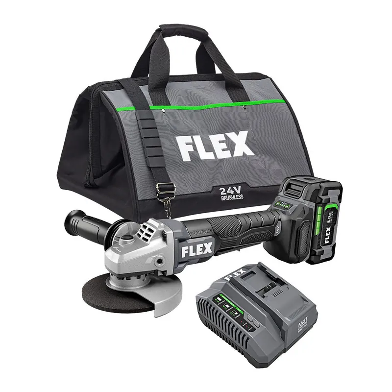 FLEX FX3171A1C 24V 5 Variable Speed Angle Grinder With Paddle Switch Kit