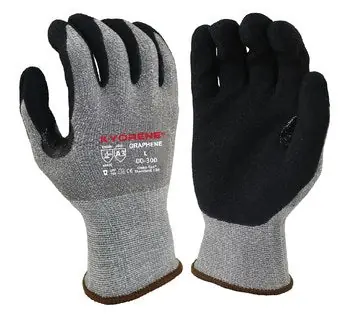 Armor Guys 00300XL Armor Guys 00-300 XL Gray Kyorene Graphene Liner with Black HCT Microfoam Nitrile Palm Coating Glove