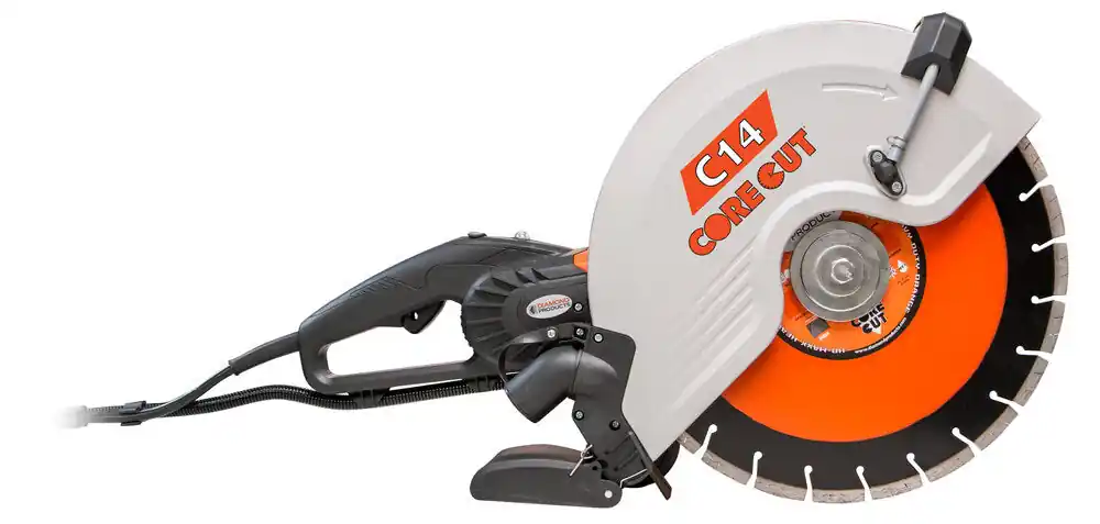 Diamond Products 48975 C14 Core Cut 15Amp Electric Powered Hand-Held High Speed Saw With 14 Blade Guard