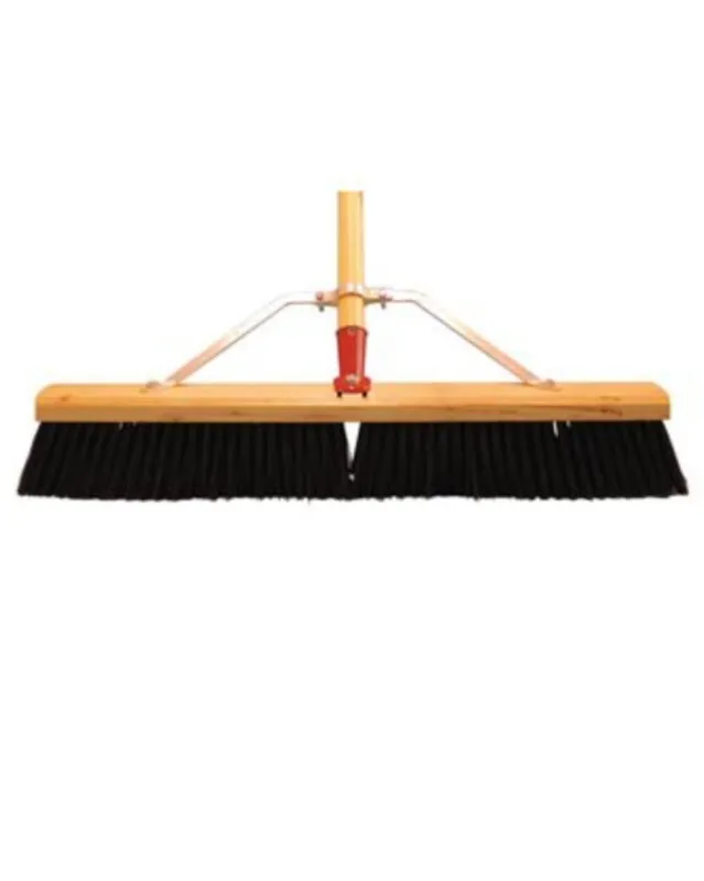 Magnolia Brush 2224AY 24 Brown Plastic Tuftex Broom Assembled 215CA2224A