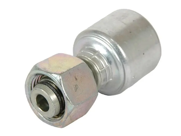 Gates 4G-6FDLORX 710095665 Crimp-On Fitting - 1/4 in Hose ID, 12 mm ISO