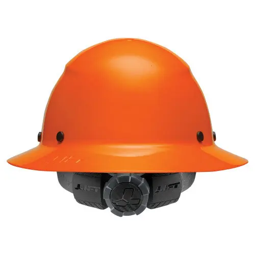Lift Safety HDF18OG Orange Dax Fiber Resin Full Brim Hard Hat