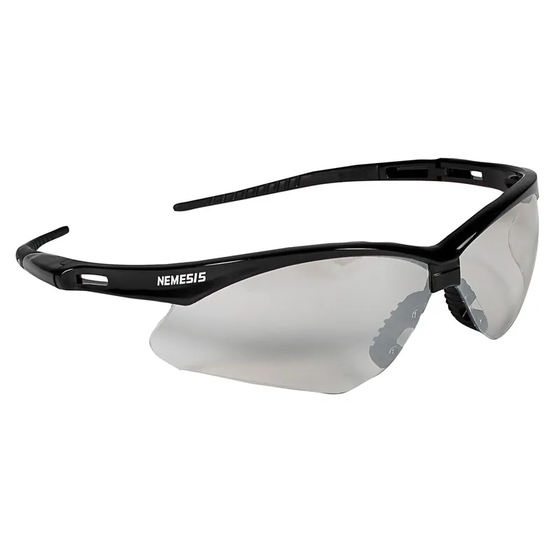 Kleenguard 50004 Nemesis Safety Glasses, In/Outdoor Lenses with Black Frame