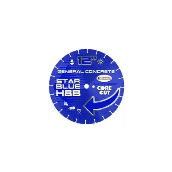 Diamond Products 92398 Diamond Blade 12 Star Blue High Speed Dry High Speed Saw Blade