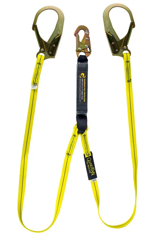 Guardian Fall Protection 1231 Lanyard 6Ft Dbl Sp Rebar & Snap Hook