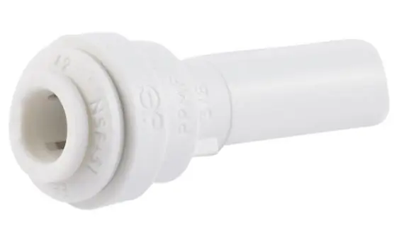 John Guest PP061208W-US 3/8 in. x 1/4 in. Polypropylene Push-to-Connect Reducer Fitting