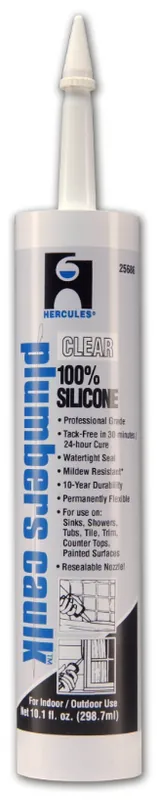 Oatey 25686 Hercules Plumbers 10.1 Ounce Cartridge Clear Plumbers Caulk
