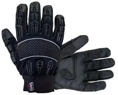 SAS Safety 6720-25 Corp MX Impact, Impact Resistant Gloves, 2X-Large, Black, Wrist Length