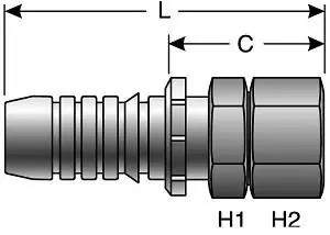 Gates 10GS-10FJXMM 7347-82175 Hose End 37 Degrees Replacement MPN