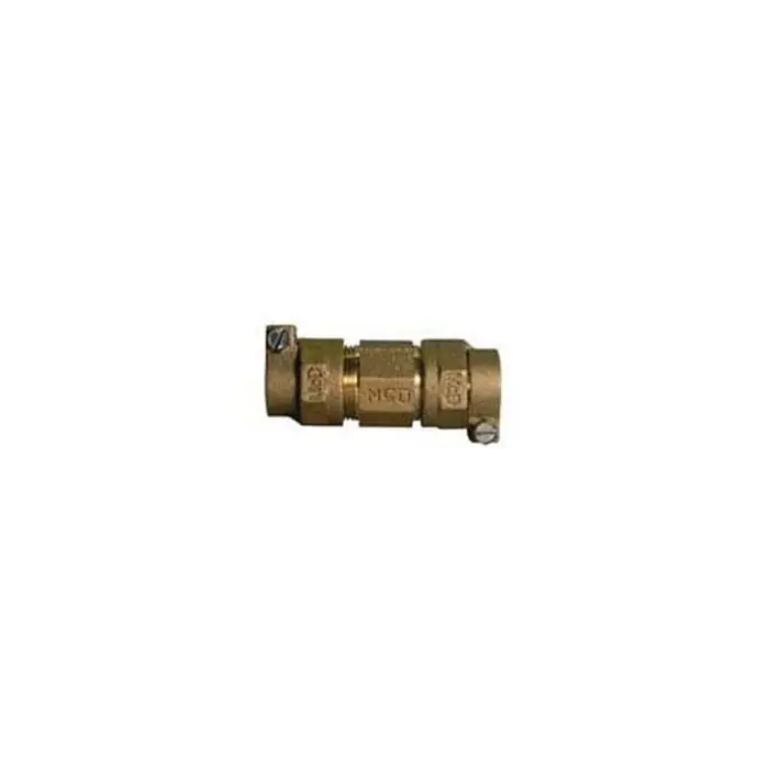 A.Y. 5142-174 COUPLING 3/4IN BRS DOM OCTAGONAL STR