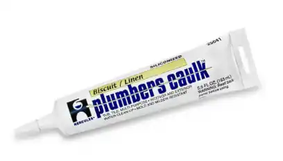 Oatey 25641 Plumbers Caulk, Biscuit / Linen, 5.5 fl oz. Tube