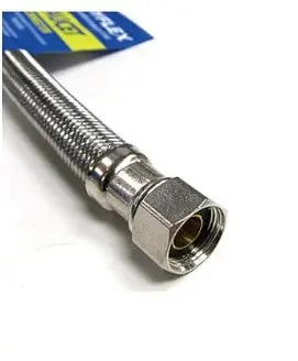 Easyflex EF-FC-38C38C-24 Stainless Steel Braided Faucet Connector, 3/8 C x 3/8 C, 24