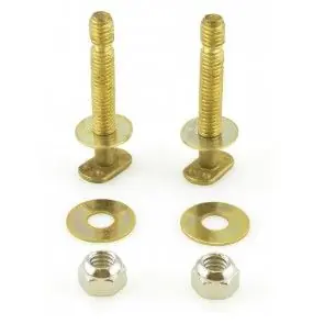 Sioux Chief 414-PB Closet Bolt Long Snap-It Kit, 5/16 inch x 2-1/4 inch, Brass