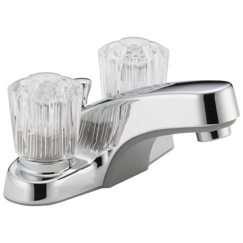 Peerless P245LF Delta Chrome Peerless CoreTwo Handle Bathroom Faucet Withpopup Two Handle Knob