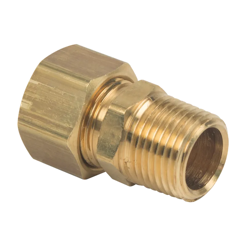 BrassCraft 68-8-4X 1/2 in. O.D. Compression x 1/4 in. MIP No-lead Brass Compression Male Reducing Adapter Fitting