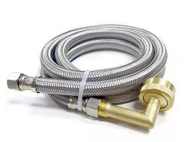 Easyflex EF-DC-38CHBL-60 Stainless Steel Braided Dishwasher Connector with 3/8 Compression x 3/4 Garden Hose Elbow