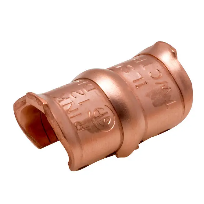 ILSCO TWCTR2T12 Permaground Copper Thin Wall C-Tap, Main Conductor Range 2-4, Tap Range 4-12, Pink Color Code, UL