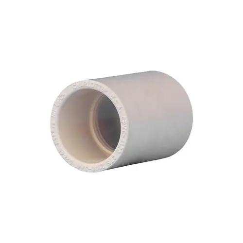 Charlotte CTS 02100 0800 Copper Tube Size Coupling, Socket End, 3/4 Inch, CPVC