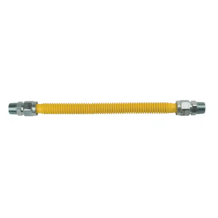BrassCraft CSSB11-12 ProCoat 3/4 in. MIP x 3/4 in. MIP x 12 in. Stainless Steel Gas Connector 3/4 in. I.D. (290,900 BTU)