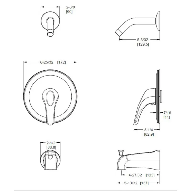 Pfister R89-330C Pfirst Series Tub & Shower Trim Kit