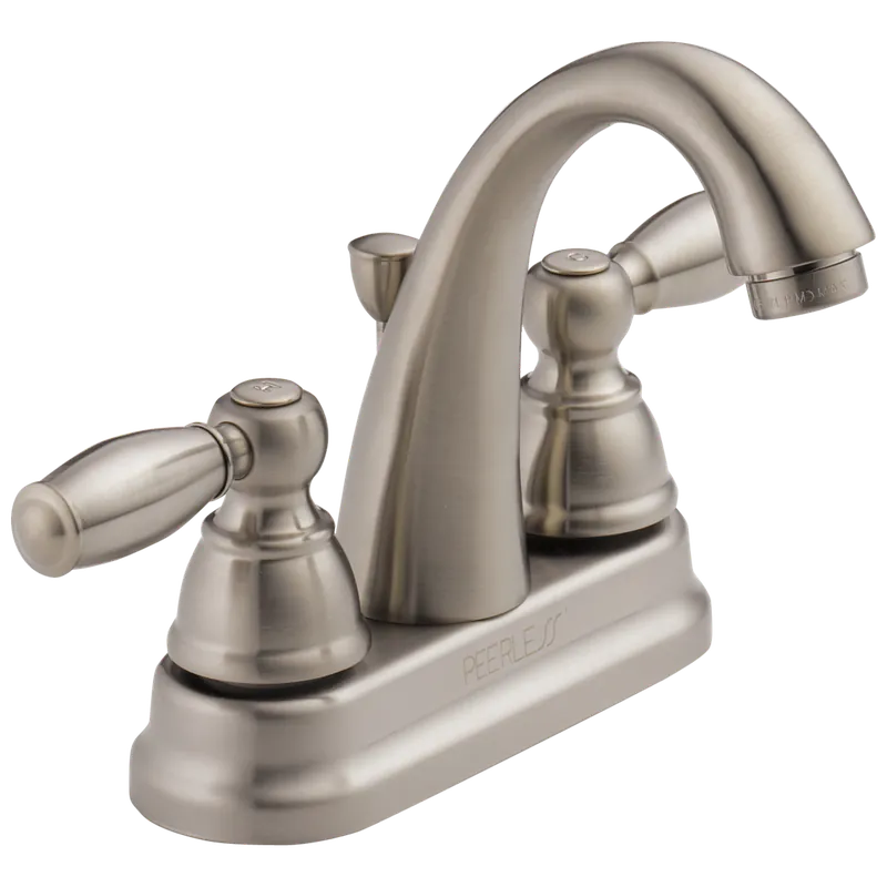 Peerless P299696LF-BN Delta Brushed Nickel Peerless Apex Two Handle Lavatory Faucet With Pop-Up Two Handle Lever