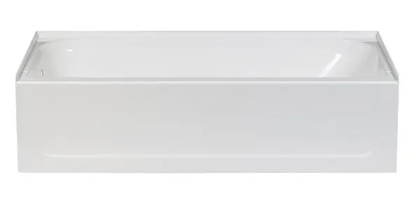 Mustee T6030L Topaz Fiberglass Bathtub Left-Hand, White
