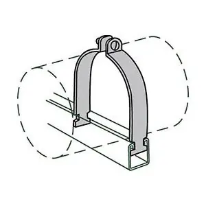 Anvil 2400360166 Fig As 1100 Pipe Clamp, 3/4 in Nominal, 650 lb Load, 1.05 in OD, Import