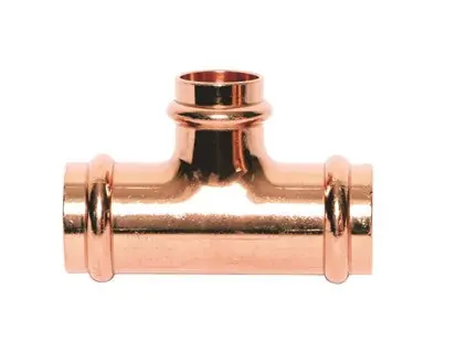 Mueller PF04081 Copper Tee P X P X P, 1-1/4'' X 3/4'' X 1/2''
