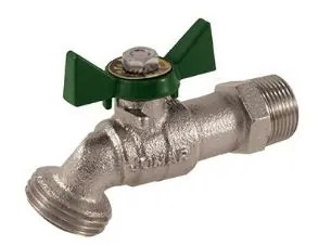 Jomar 201-208G Hose Bibb Ball Valve, Nickel Plated, Quarter Turn, 200 WOG
