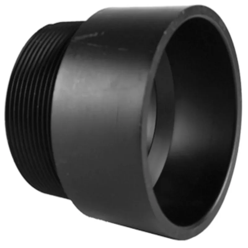 Charlotte Pipe ABS001090800 Plastic Adaptor 1-1/2 Inch x 1-1/2 Inch Male NPT Thread x Hub Schedule 40