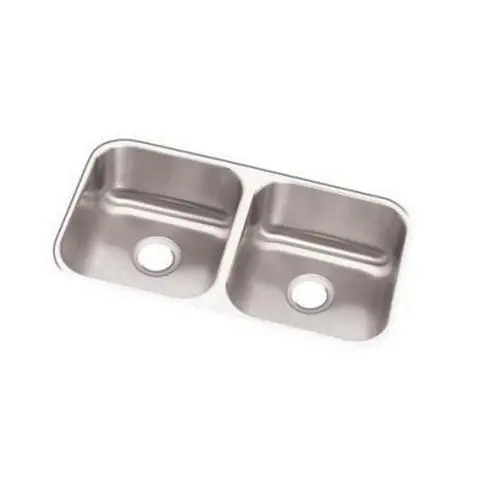 OMNIPRO OMU3118 31 3/4 X 18 1/4 X 9 Deep Undermount SS DBL Bowl Sink 18GA