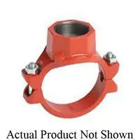 Victaulic CB6792NGE0 Mechanical-T® Style 920 Hot-Dipped Galvanized Ductile Iron Bolted Branch Outlet With Grade E Gasket, 2 X 1-1/2 IN, FNPT